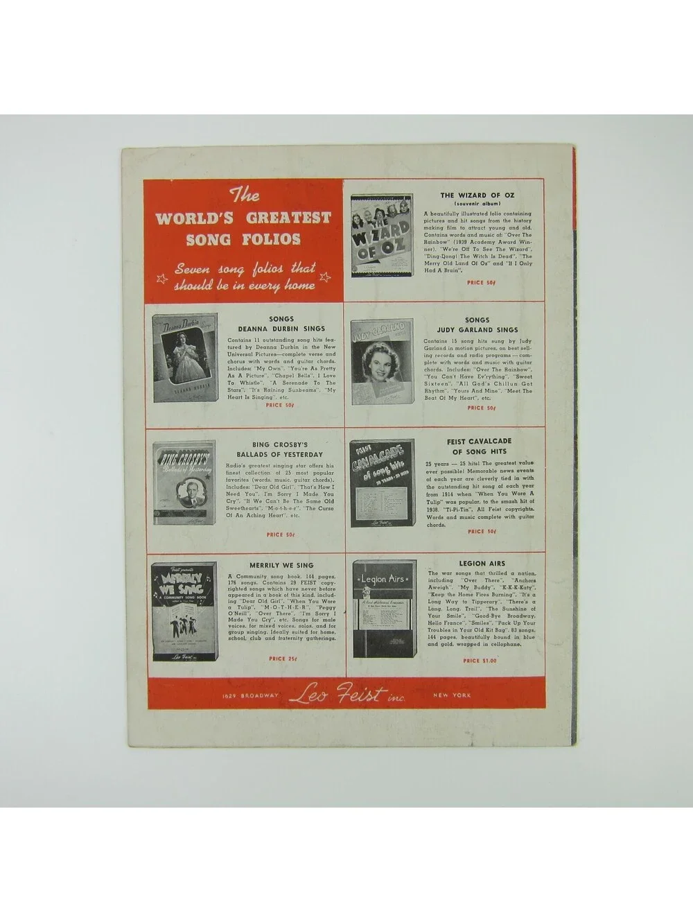 Sheet Music I'm Nobody's Baby Andy Hardy Judy Garland Mickey Rooney Antique 1921